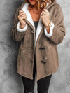 Full Size Cozy Sherpa Lined Toggle Coat with Hood Plus Size - Store 42