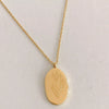 18K Gold-Plated Engraved Pendant Necklace style two One Size