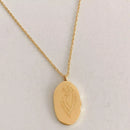 18K Gold-Plated Engraved Pendant Necklace style two One Size