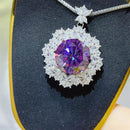 10 Carat Moissanite Necklace in 925 Sterling Silver with Zircon Accents - 17.7 Inches Long - Store 42