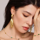 18K Gold-Plated Stainless Steel Dangle Earrings - Elegant and Durable Jewelry for Every Occasion - Store 42