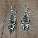Alloy Rhinestone Cutout Earrings Silver One Size