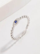 Elegant 925 Sterling Silver Zircon Ring - Platinum-Plated Jewelry for Stunning Style - Store 42