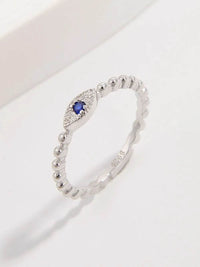 Elegant 925 Sterling Silver Zircon Ring - Platinum-Plated Jewelry for Stunning Style - Store 42