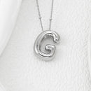 Copper Bubble Letter Pendant Necklace Style G One Size