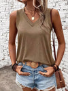 V-Neck Tank Khaki