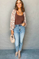 Scoop Neck Printed Flounce Sleeve Bodysuit - Store 42