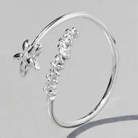 Elegant 925 Sterling Silver Flower Ring for Women - Stylish Floral Design Jewelry - Store 42
