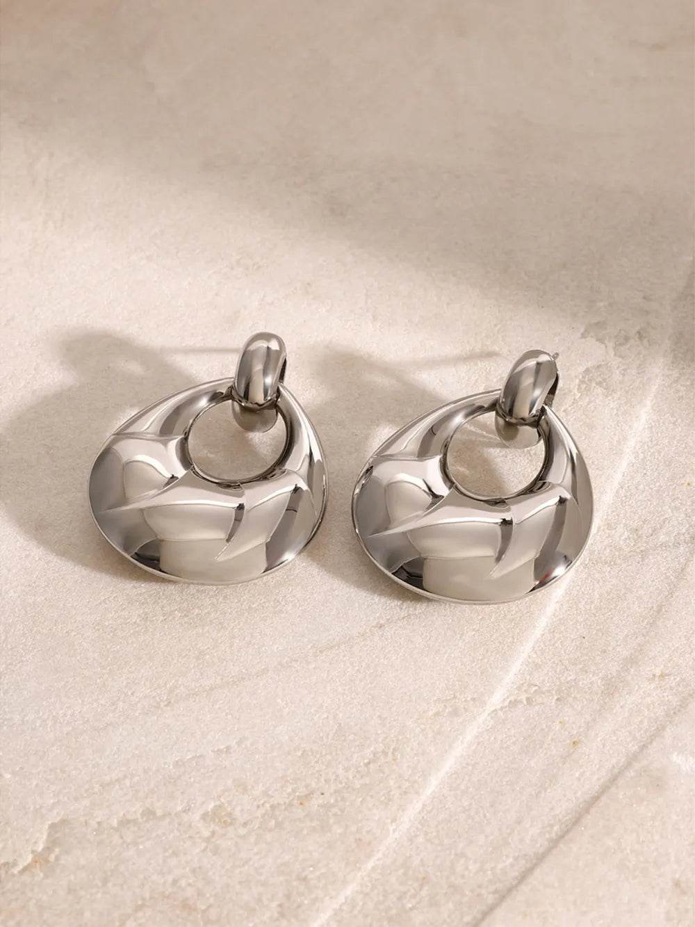 Elegant 18K Gold-Plated Stainless Steel Teardrop Earrings - Dainty Chic Jewelry - Store 42