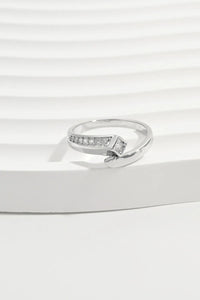 925 Sterling Silver Inlaid Zircon Ring
