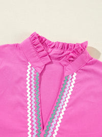Ric Rac Colorblock Flutter Sleeve Tiered Dress
