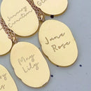 18K Gold-Plated Engraved Pendant Necklace