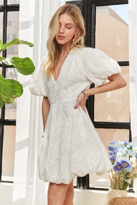 ADORA Puff Sleeve Floral Dress