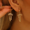 18K Gold-Plated Bow Tie Drop Earrings Gold One Size