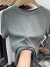 Slightly Stretchy 100% Polyester Crew Neck Short Sleeve T-Shirt for Everyday Comfort - Store 42