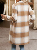 Plaid Wool Blend Longline Jacket