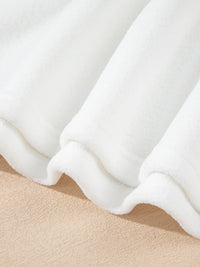 Exposed Seam Chest Pocket Knit Pullover Sweatshirt