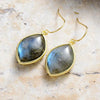 Elegant Copper Teardrop Earrings with Imperial Stone - Unique Artisan Jewelry - Store 42