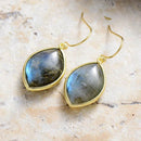 Elegant Copper Teardrop Earrings with Imperial Stone - Unique Artisan Jewelry - Store 42