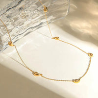 18K Gold-Plated Stainless Steel Necklace with 15.7-Inch Chain and 2-Inch Extension - Store 42