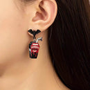Halloween Gothic Vampire Coffin Bat Wing Drop Earrings - Store 42