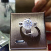 2 Carat 925 Sterling Silver Moissanite Ring Silver