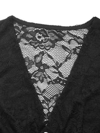 Lace Long Sleeve V-Neck Bodysuit - Store 42