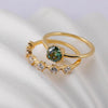 1 Carat Moissanite 925 Sterling Silver 2pcs Ring Set - Store 42