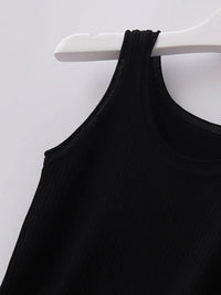 Plus Size Ribbed Knit Scoop Neck Tank Top