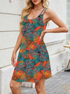 Printed Scoop Neck Cami Dress Orange