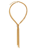 Elegant Twisted Knot Chain Tassel Necklace in Platinum and 18K Gold-Plated Finish - Store 42