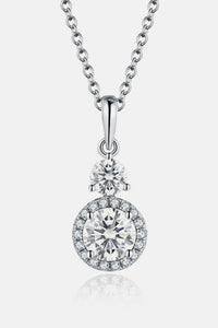 1 Carat Moissanite 925 Sterling Silver Pendant Necklace - Store 42