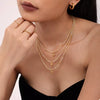 18K Gold-Plated Star Pendant Necklace with Zircon Gold onesize