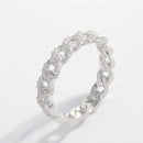 Elegant 925 Sterling Silver Ring With Zircon Inlay - Platinum-Plated, Stunning Design - Store 42