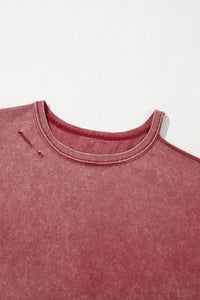 One Shoulder Half Sleeve Oversized Tunic T Shirt