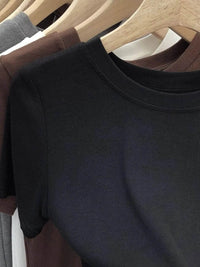 Slightly Stretchy 100% Polyester Crew Neck Short Sleeve T-Shirt for Everyday Comfort - Store 42