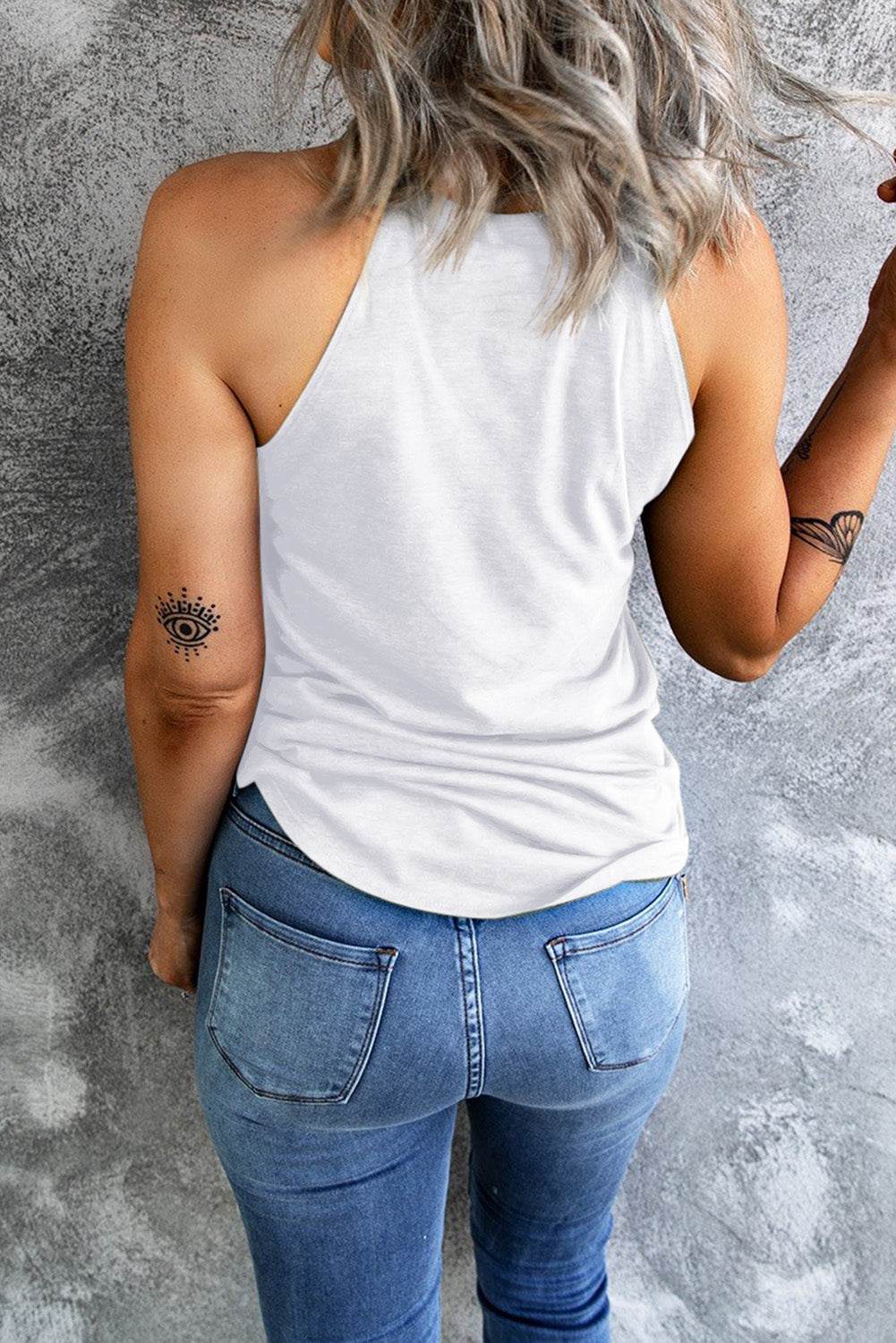 American Flag Heart Graphic Sleeveless Casual Tank Top – Perfect for Summer Celebrations - Store 42
