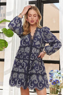 ADORA Puff Sleeve Floral Dress