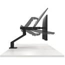 Dell Adjustable Monitor Arm - Ergonomic Black Mounting Solution for Enhanced Comfort