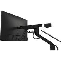 Dell Adjustable Monitor Arm - Ergonomic Black Mounting Solution for Enhanced Comfort