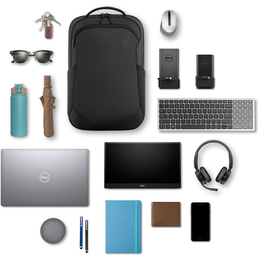 Dell EcoLoop Pro 17" Notebook Backpack - Black, Durable 840D Fabric, Stylish & Functional Design