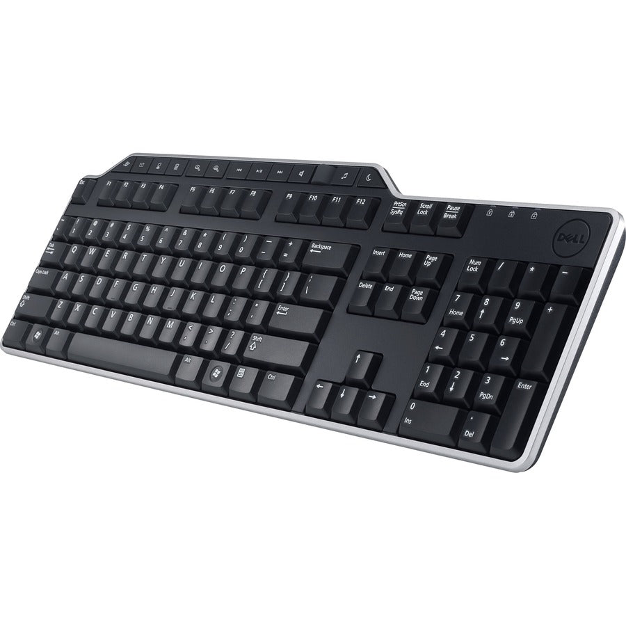 Dell KB522 Wired USB Keyboard with Quiet Typing, Multimedia Keys & Palm Rest for Comfort