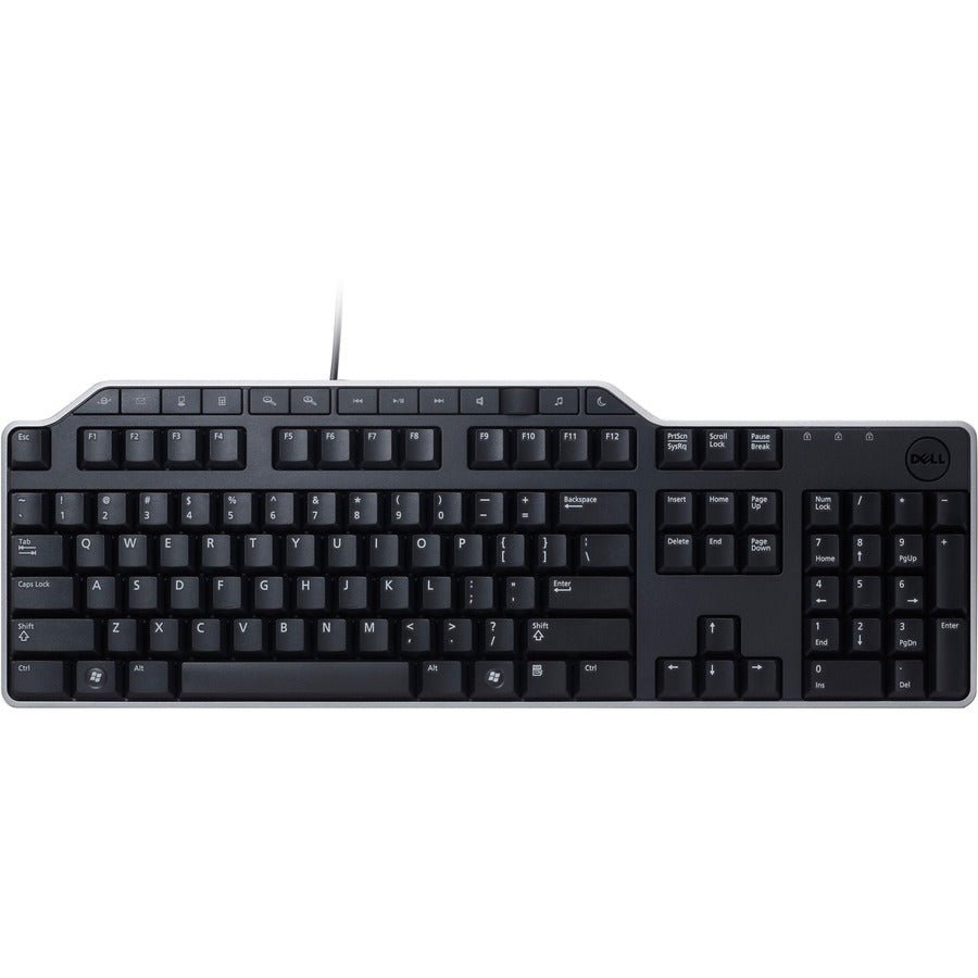 Dell KB522 Wired USB Keyboard with Quiet Typing, Multimedia Keys & Palm Rest for Comfort