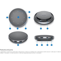 Dell MH3021P Speakerphone With 360° Mic, Echo Cancellation, USB-C & 4K HDMI Ports
