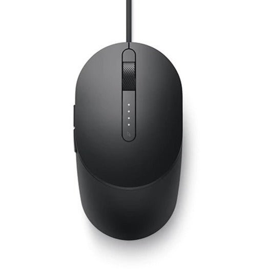 Dell MS3220 Black Laser Mouse - 3200 DPI, USB 2.0, Tilt Wheel, 5 Buttons, Reliable Performance
