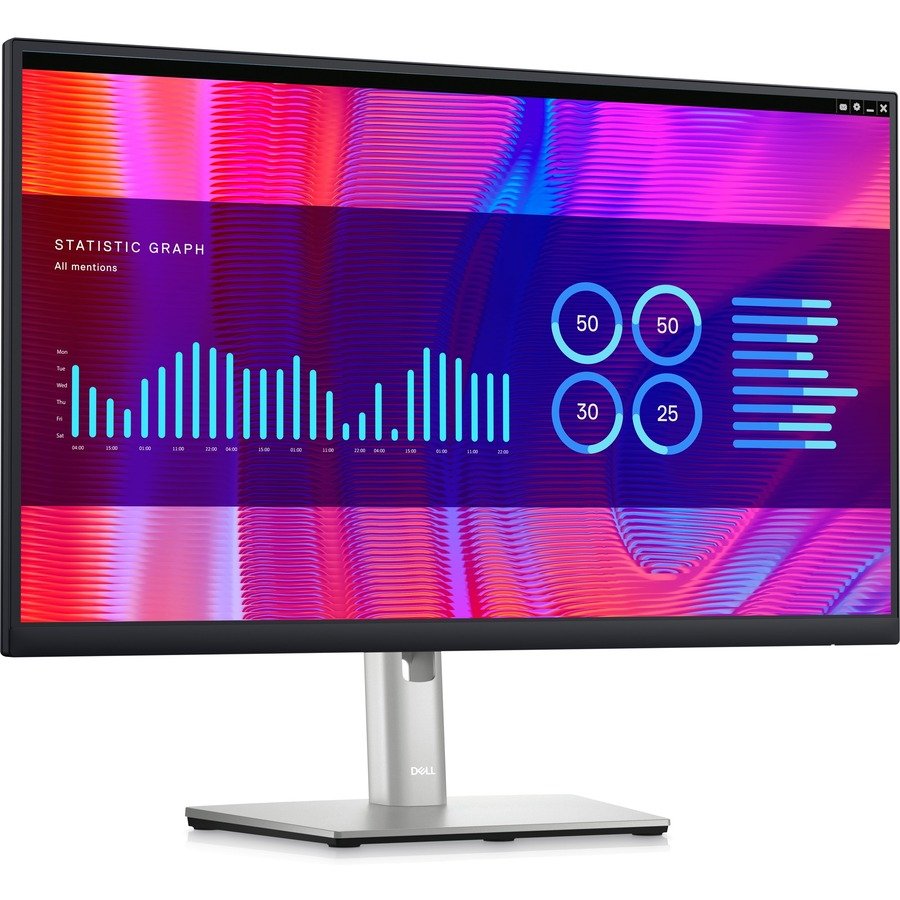 Dell P2423DEQHD 23.8" QHD Monitor | USB-C, HDMI, DisplayPort | Ergonomic, Eco-Friendly Design | 75Hz