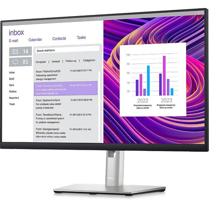 Dell P2423DEQHD 23.8" QHD Monitor | USB - C, HDMI, DisplayPort | Ergonomic, Eco - Friendly Design | 75Hz - Store 42