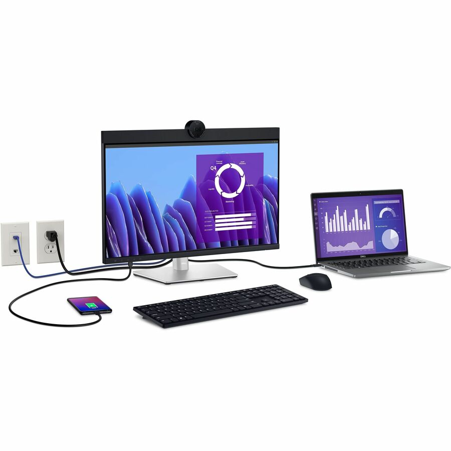 Dell P2424HEB 24-Inch FHD Cam Monitor with 2K QHD Webcam, USB-C, Dual Mics & Speakers