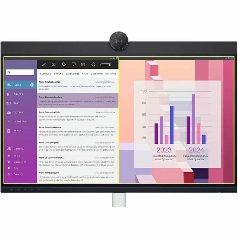 Dell P2724DEB 27" WQHD IPS Monitor - KVM USB Hub, 2560 x 1440 Resolution, LED Backlight