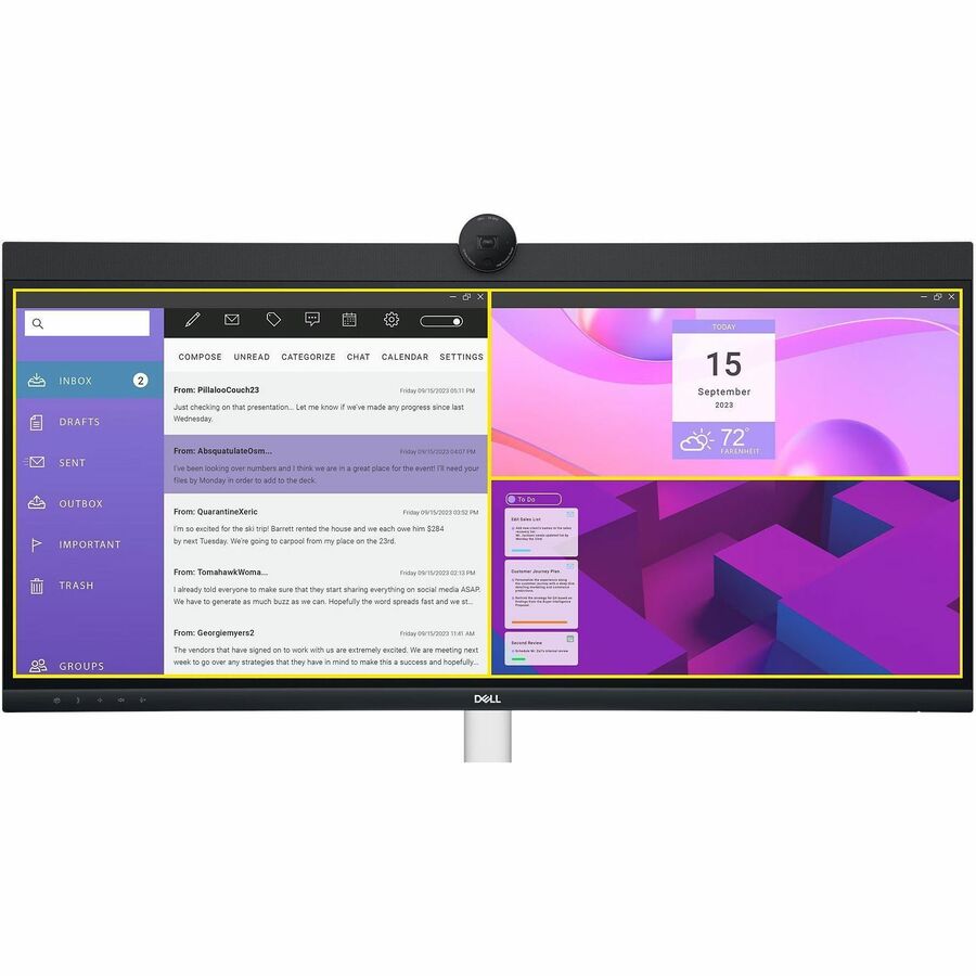 Dell P3424WEB 34-Inch Ultrawide Curved Monitor | UW-QHD 3440x1440 IPS | USB-C KVM | 21:9 Aspect Ratio
